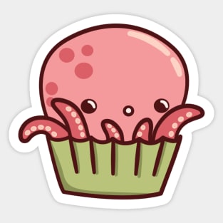 Octopus cupcake Sticker